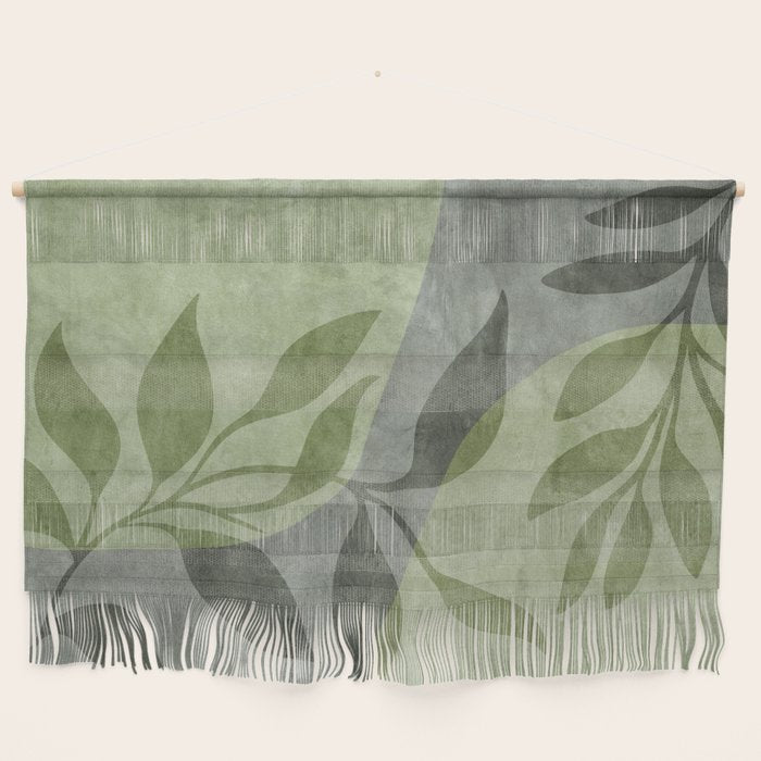 Serene Foliage Earthy Greenery Art Wall Hanging Gallery Image 1