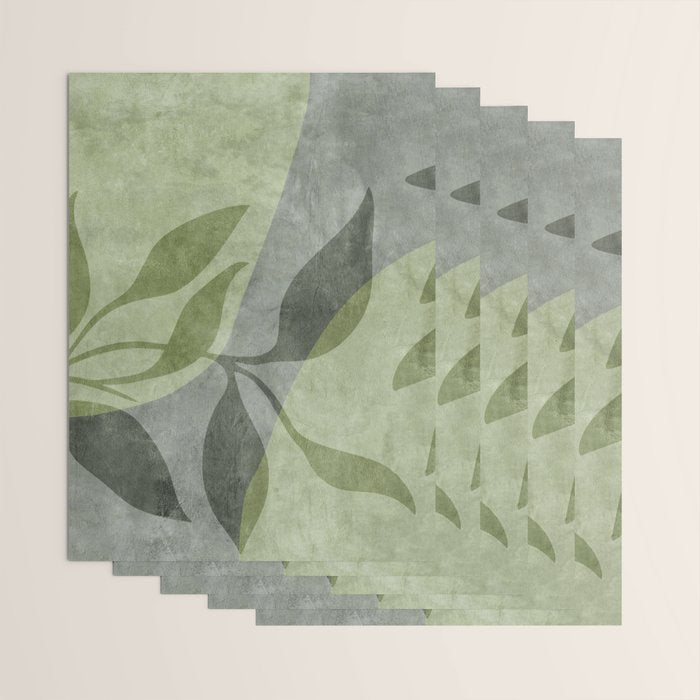 Serene Foliage Earthy Greenery Art Wrapping Paper Gallery Image 3