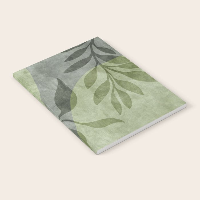 Serene Foliage Earthy Greenery Art Notebook Gallery Image 2