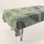 Serene Foliage Earthy Greenery Art Tablecloth Gallery Image 1