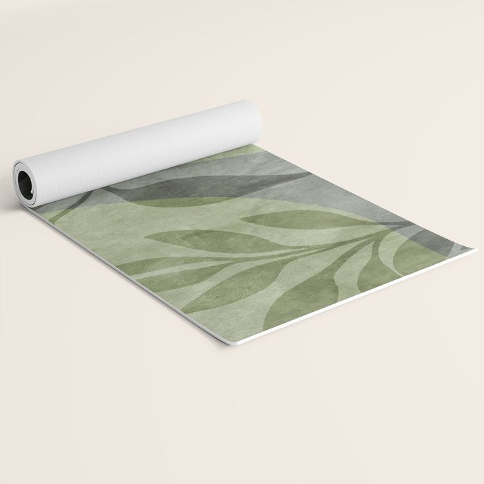 Serene Foliage Earthy Greenery Art Yoga Mat Gallery Image 2