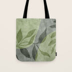 Serene Foliage Earthy Greenery Art Tote Bag Gallery Image 1