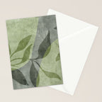 Serene Foliage Earthy Greenery Art Stationery Card Gallery Image 2
