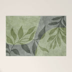 Serene Foliage Earthy Greenery Art Welcome Mat Gallery Image 1
