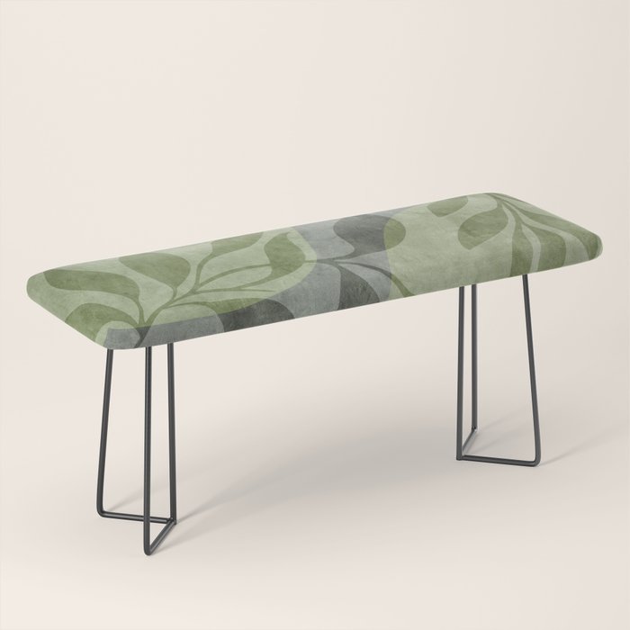 Serene Foliage Earthy Greenery Art Bench Gallery Image 1