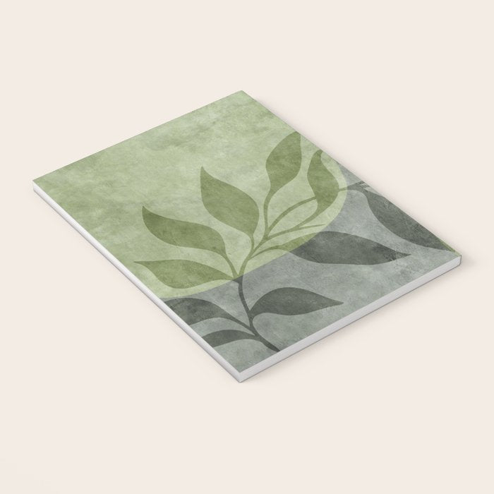Serene Foliage Earthy Greenery Art Notebook Gallery Image 3
