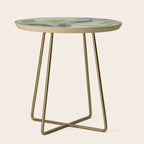Serene Foliage Earthy Greenery Art Side Table Gallery Image 1