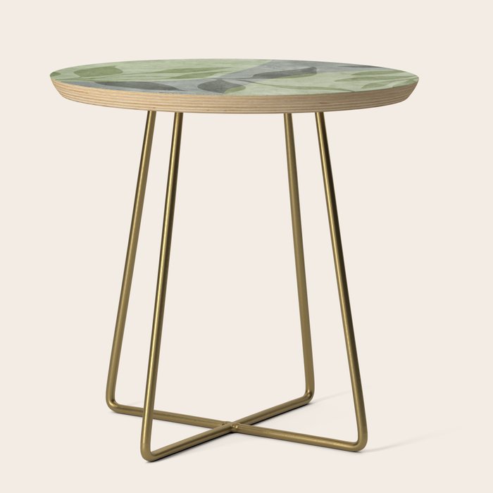 Serene Foliage Earthy Greenery Art Side Table Gallery Image 1