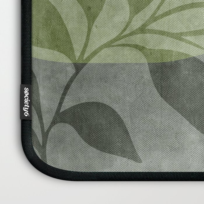 Serene Foliage Earthy Greenery Art Laptop Sleeve Gallery Image 3