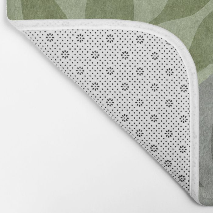 Serene Foliage Earthy Greenery Art Bath Mat Gallery Image 2