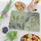 Serene Foliage Earthy Greenery Art Cutting Board Gallery Image 2