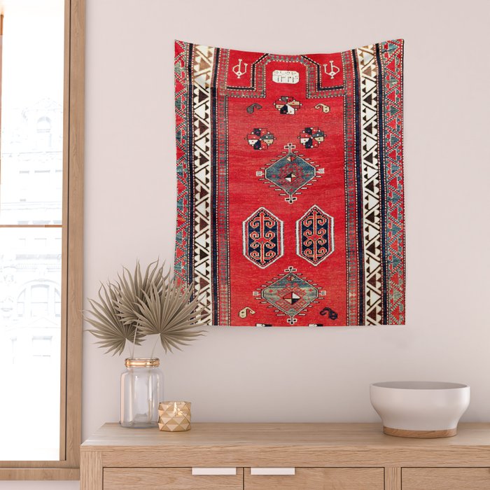 Kazak Borjalou Southwest Caucasus Niche Rug Print Wall Tapestry Gallery Image 2