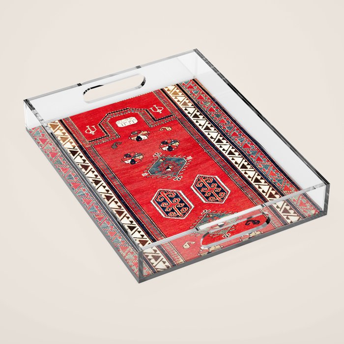 Kazak Borjalou Southwest Caucasus Niche Rug Print Acrylic Tray Gallery Image 1