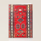 Kazak Borjalou Southwest Caucasus Niche Rug Print Stationery Card Gallery Image 2