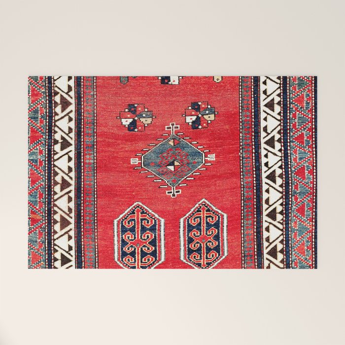 Kazak Borjalou Southwest Caucasus Niche Rug Print Welcome Mat Gallery Image 1