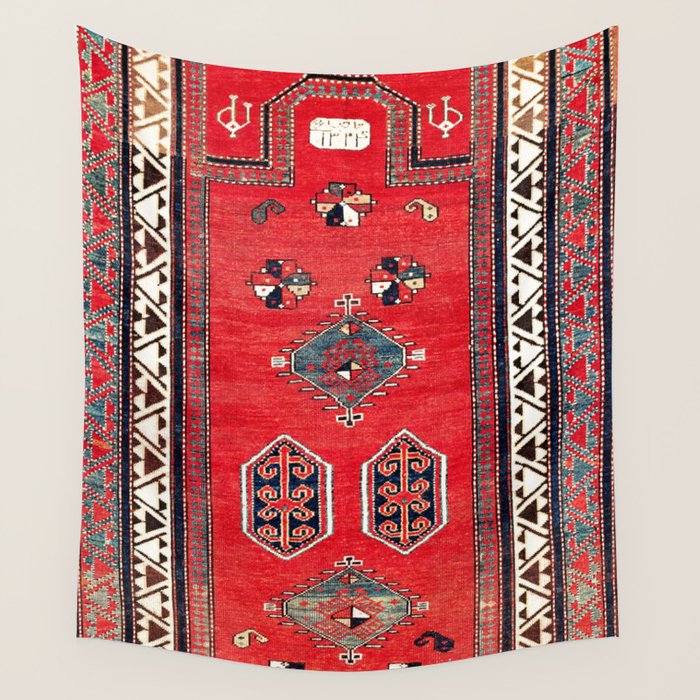 Kazak Borjalou Southwest Caucasus Niche Rug Print Wall Tapestry Gallery Image 1