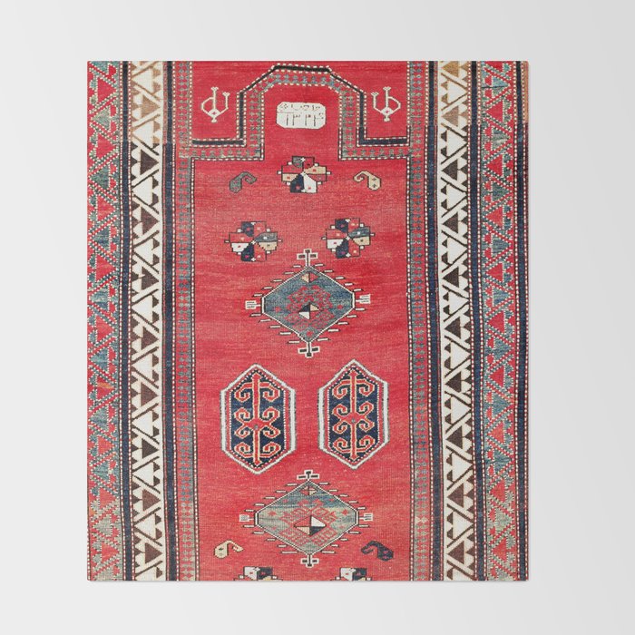 Kazak Borjalou Southwest Caucasus Niche Rug Print Throw Blanket Gallery Image 2