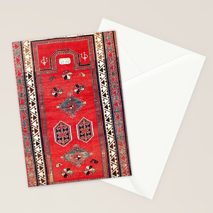 Kazak Borjalou Southwest Caucasus Niche Rug Print Stationery Card Gallery Image 2