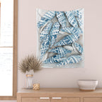 Blue Dot Shells Wall Tapestry Gallery Image 2