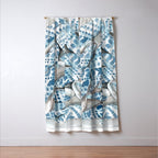 Blue Dot Shells Window Curtain Gallery Image 3