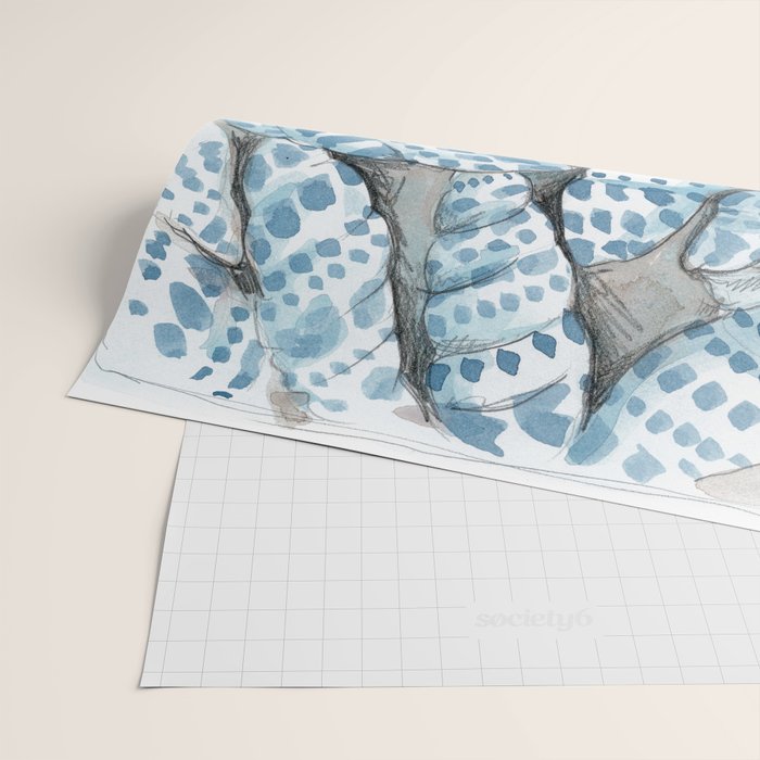 Blue Dot Shells Wrapping Paper Gallery Image 2