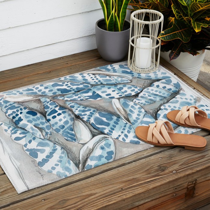 Blue Dot Shells Outdoor Rug Gallery Image 2