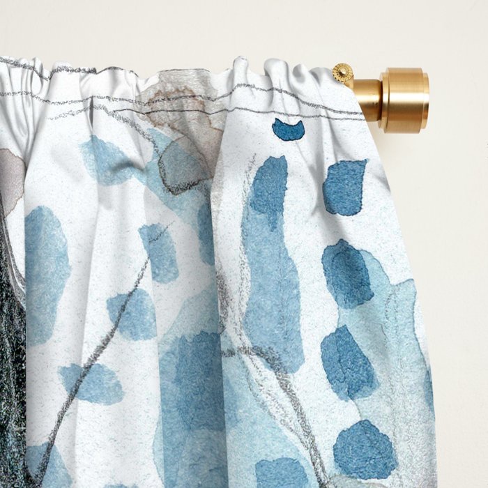 Blue Dot Shells Window Curtain Gallery Image 2