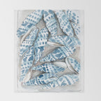 Blue Dot Shells Throw Blanket Gallery Image 2