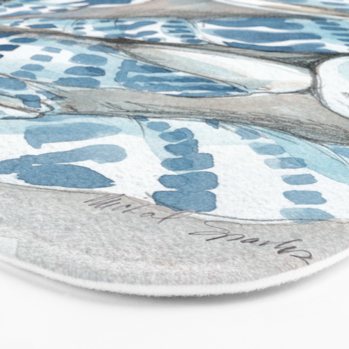 Blue Dot Shells Bath Mat Gallery Image 3