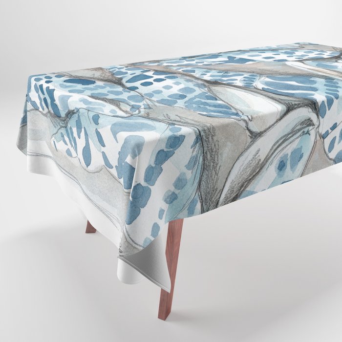 Blue Dot Shells Tablecloth Gallery Image 1