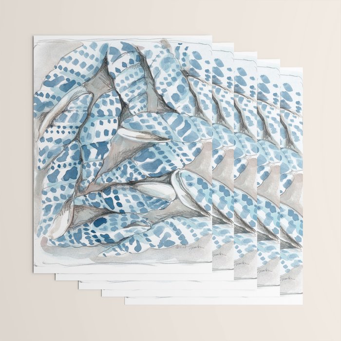 Blue Dot Shells Wrapping Paper Gallery Image 3
