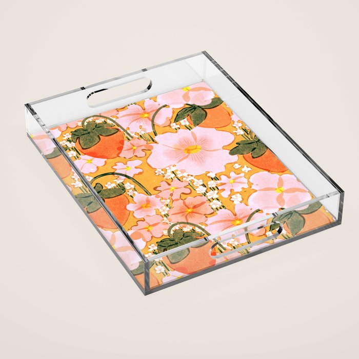 strawberry fields Acrylic Tray Gallery Image 1