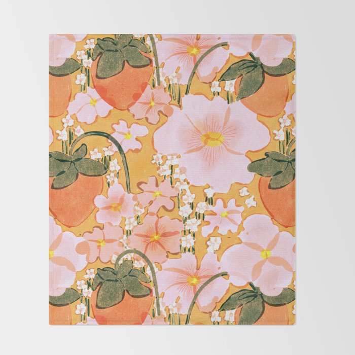 strawberry fields Throw Blanket Gallery Image 2