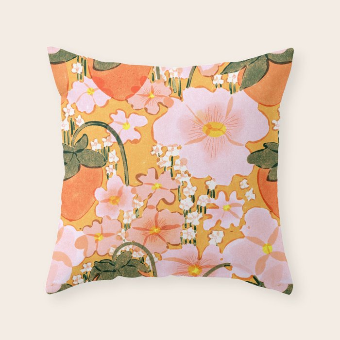strawberry fields Throw Pillow Gallery Image 1