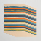 Serrate Stripes Colorful Retro Organic Contemporary Pattern Wrapping Paper Gallery Image 3