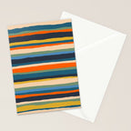 Serrate Stripes Colorful Retro Organic Contemporary Pattern Stationery Card Gallery Image 2