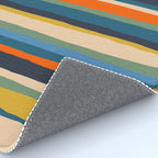 Serrate Stripes Colorful Retro Organic Contemporary Pattern Rug Gallery Image 4