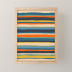 Serrate Stripes Colorful Retro Organic Contemporary Pattern Mini Art Print Gallery Image 1
