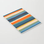 Serrate Stripes Colorful Retro Organic Contemporary Pattern Notebook Gallery Image 3