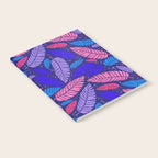 Tropical palm leaves in purple pink and blue Notebook Gallery Image 2