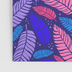 Tropical palm leaves in purple pink and blue Poster Gallery Image 3
