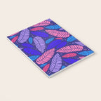 Tropical palm leaves in purple pink and blue Notebook Gallery Image 3