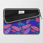 Tropical palm leaves in purple pink and blue Laptop Sleeve Gallery Image 2