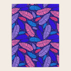 Tropical palm leaves in purple pink and blue Poster Gallery Image 4