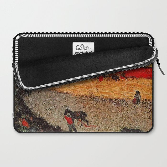 Pablo Picasso - La Corrida - Plaza de Toros Pamplona, Spain matador and bull landscape painting  Laptop Sleeve Gallery Image 2