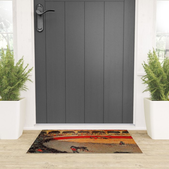 Pablo Picasso - La Corrida - Plaza de Toros Pamplona, Spain matador and bull landscape painting  Welcome Mat Gallery Image 3