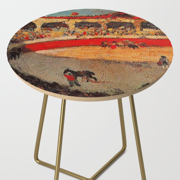 Pablo Picasso - La Corrida - Plaza de Toros Pamplona, Spain matador and bull landscape painting  Side Table Gallery Image 2