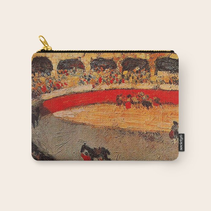 Pablo Picasso - La Corrida - Plaza de Toros Pamplona, Spain matador and bull landscape painting  Carry All Pouch Gallery Image 1