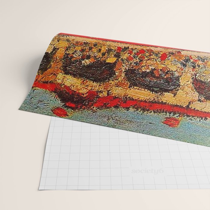 Pablo Picasso - La Corrida - Plaza de Toros Pamplona, Spain matador and bull landscape painting  Wrapping Paper Gallery Image 2