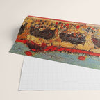 Pablo Picasso - La Corrida - Plaza de Toros Pamplona, Spain matador and bull landscape painting  Wrapping Paper Gallery Image 2